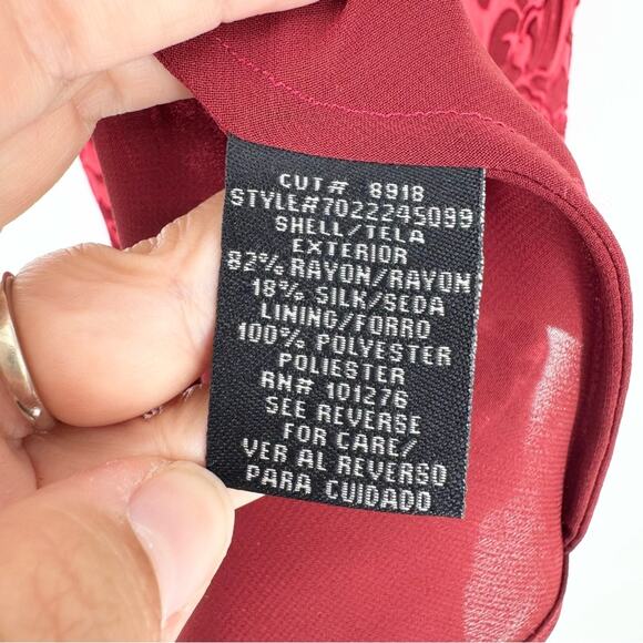 Vintage ECI NY Whimsigoth Fairy Grunge Silk Blend Velvet Burnout Cowl Dress 4 - Picture 15 of 16